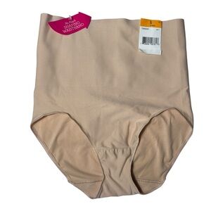 MAIDENFORM nude no pinch waistband shaping panty brief size S style DM0051 NWT